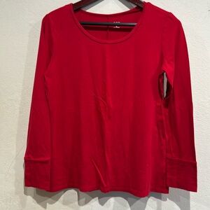 Red long sleeve tee